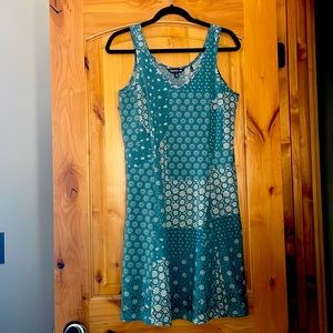 Toad & Co sleeveless dress blue/green small